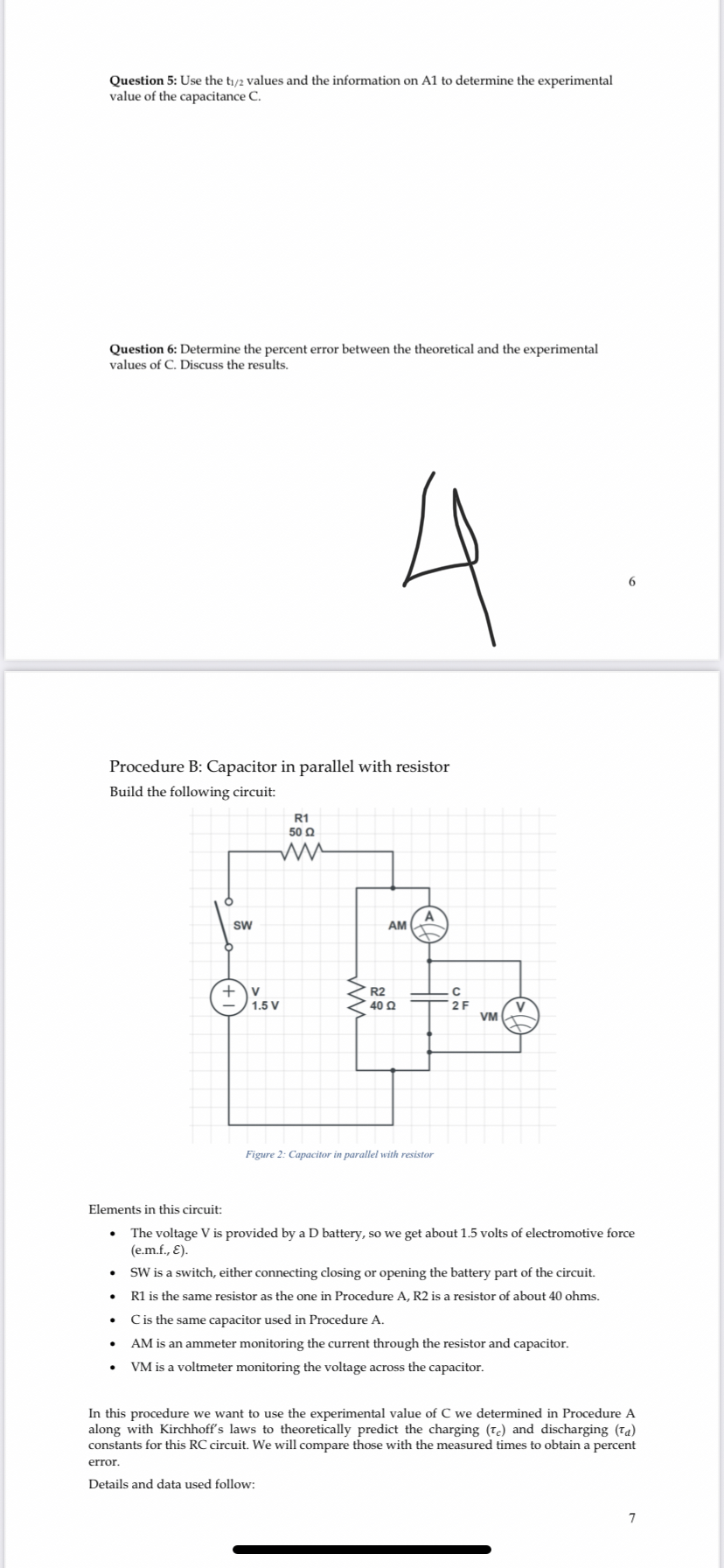 of its maximum, so: at t = t1/2 the current is -