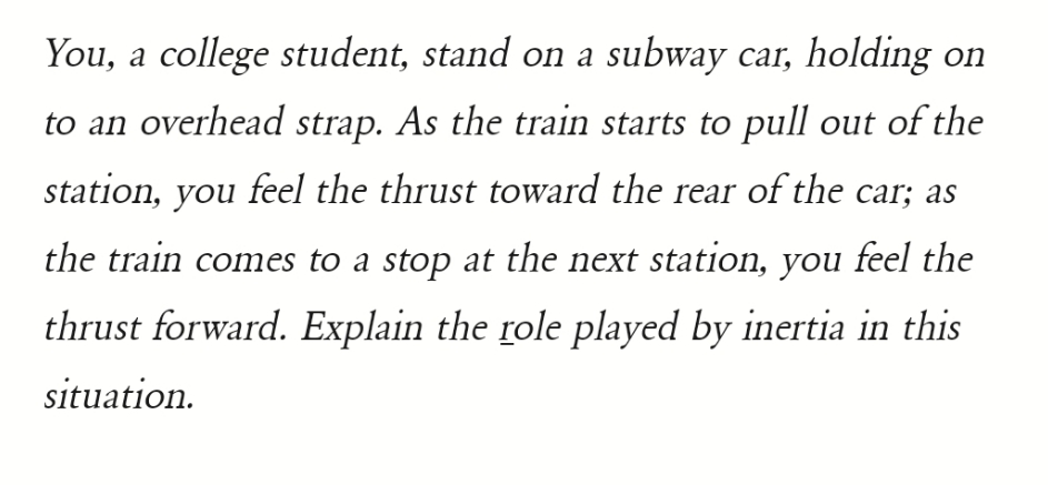 Please answer and explain You, a college student, stand on a subway