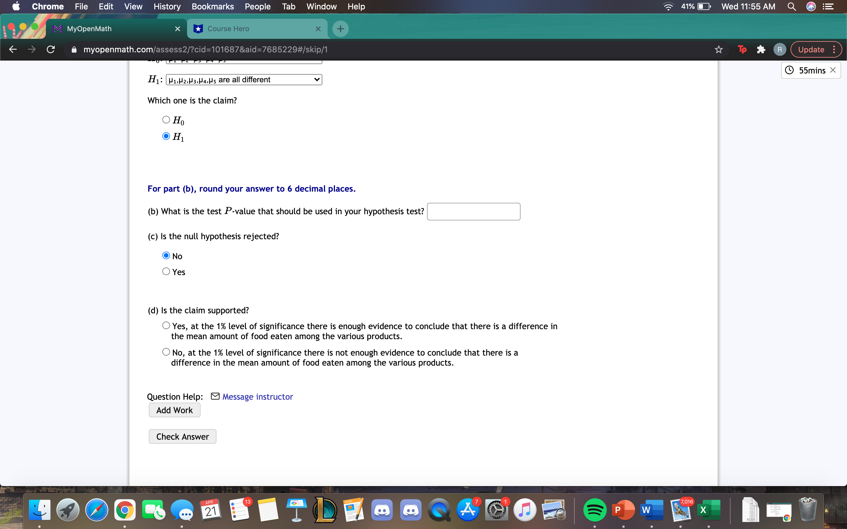 MyOpenMalh myopenmathcom G 56mins X The Best Pet Food company has a