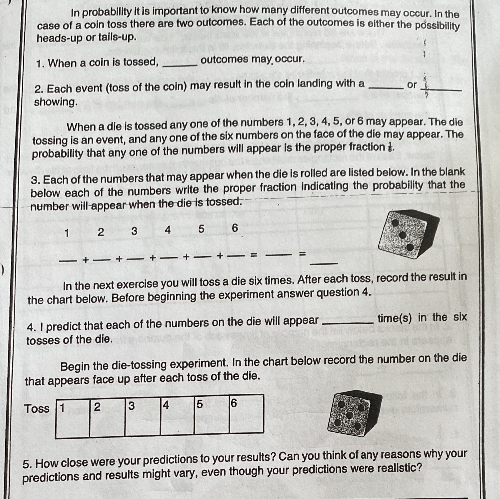 In probability it is important to know how many different outcomes