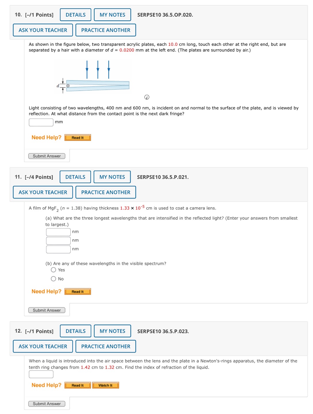  10. [-/1 Points] DETAILS MY NOTES SERPSE10 36.5.0P.020. ASK YOUR TEACHER
