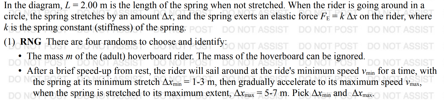 rotating post, and the other end to someone standing on a hoverboard.