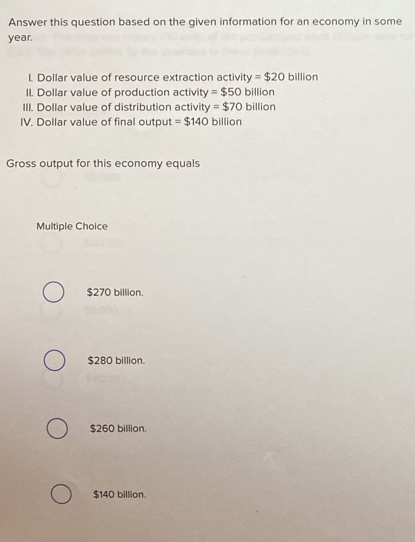 Econ 3 Answer this question based on the given information for an