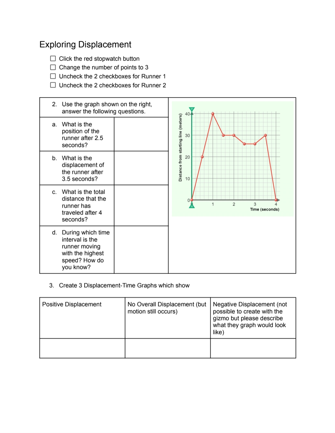 Velocity-Time GraphsClick create new account.You are only to use gizmo to create