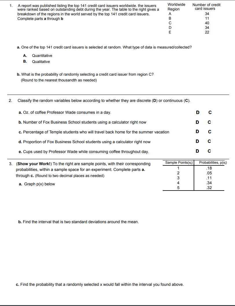 Please help solve question 1. A report was published listing the top