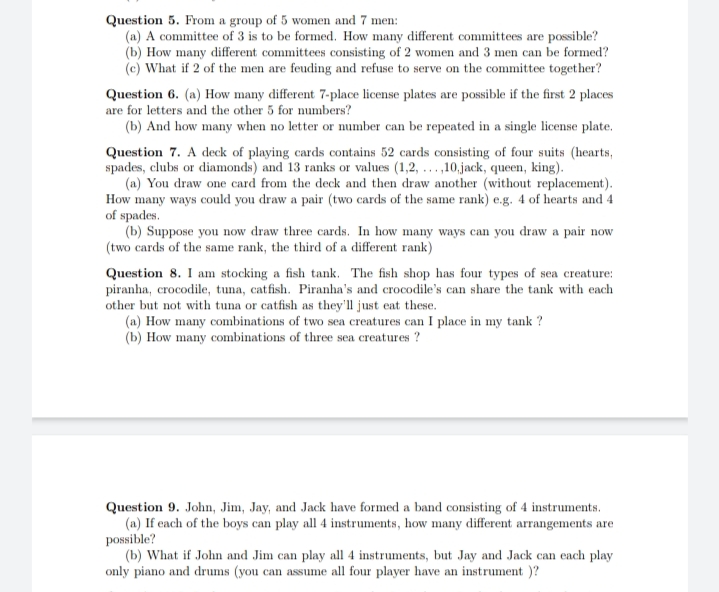 ways that we can select 3 consonants from 7? (b) What is
