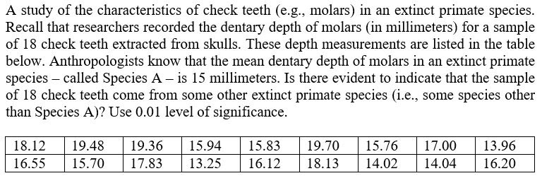 STATISTICSIdentify what statistic tool should be used and solve. A study of
