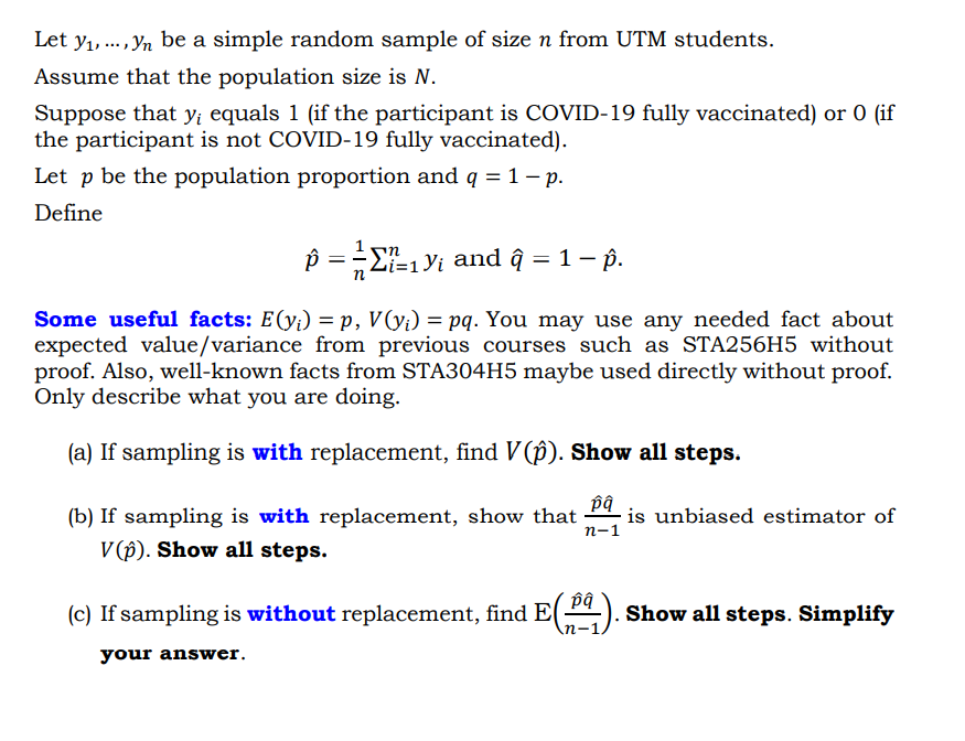  Let 391.3,, be a simple random sample of size n from