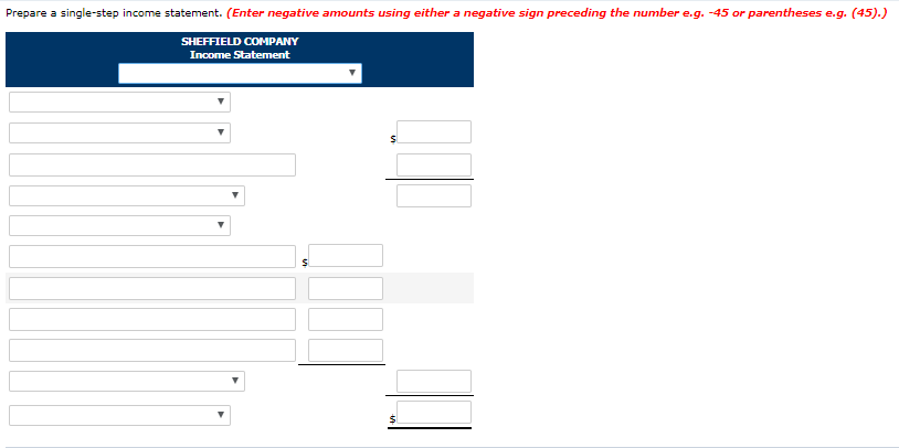 negative sign preceding the number e.g. -45 or parentheses e.g. (45).) Exercise