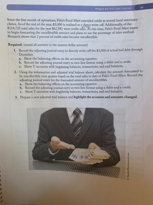 can't get step 3 (adjusted trial balance) to balance out! What am