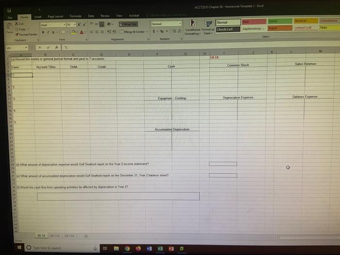 8-7A Effect of depreciation on the accounting equation and financial statements The