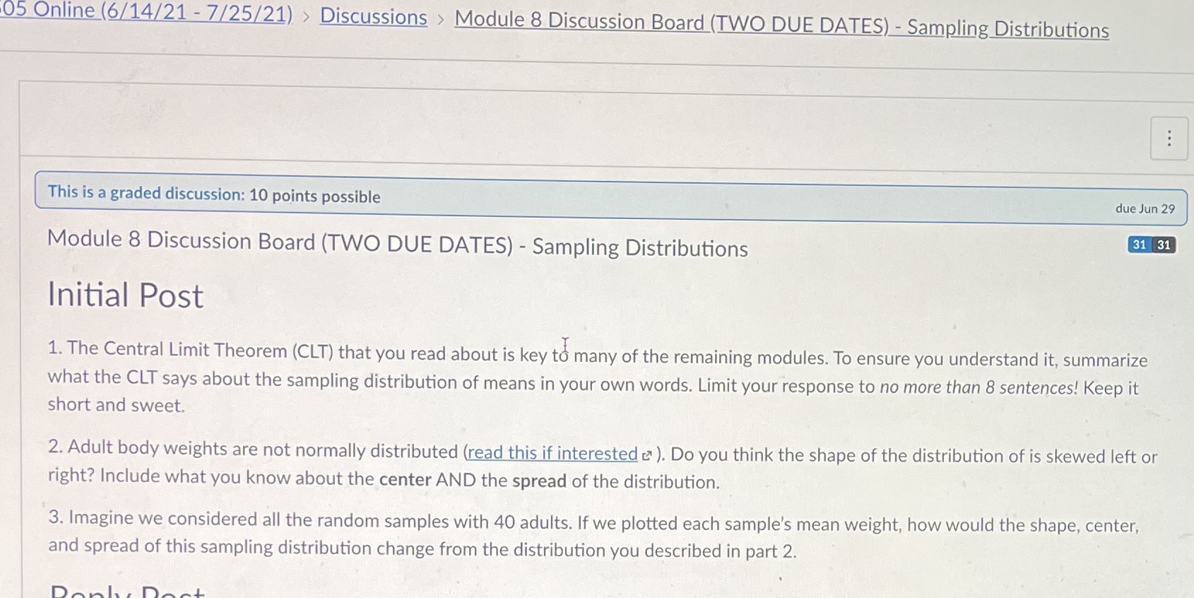  05 Online (6/14/21 - 7/25/21) > Discussions > Module 8 Discussion
