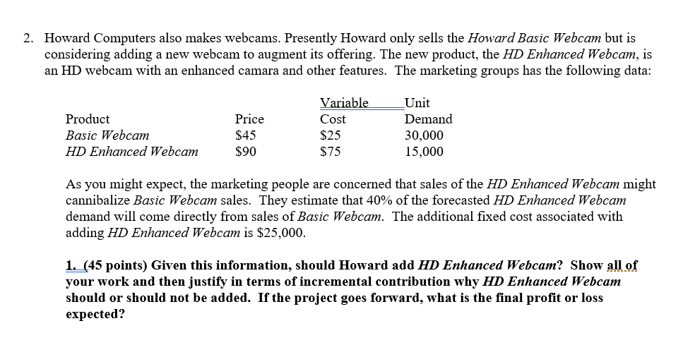 2. Howard Computers also makes webcams. Presently Howard only sells the