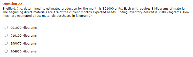 expected unit sales are 2020. The required production units are 1660. Which