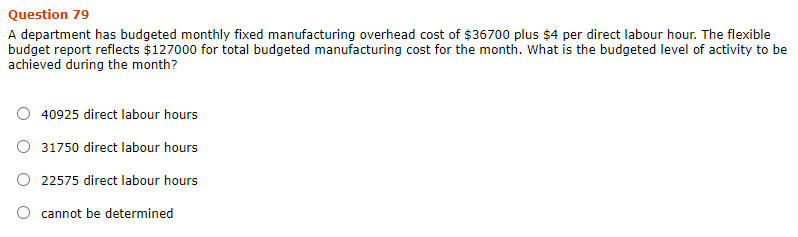 910100 kilograms 299070 kilograms 904930 kilogramsQuestion 73 The sales budget for the