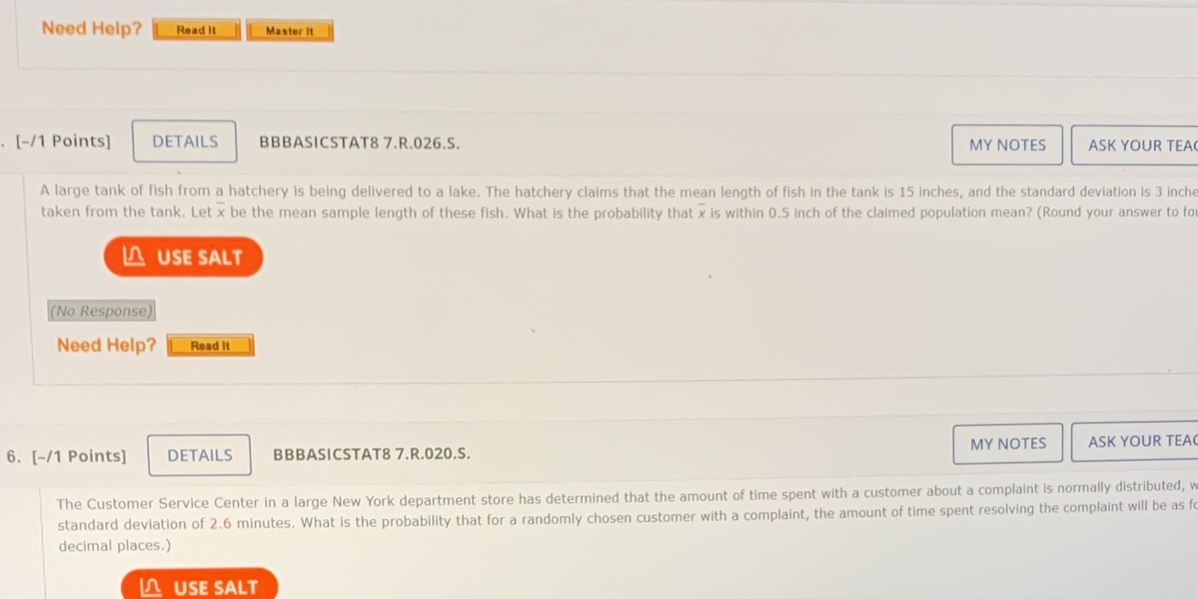  Need Help? Read It Master It [-/1 Points] DETAILS BBBASICSTAT8 7.R.026.S.