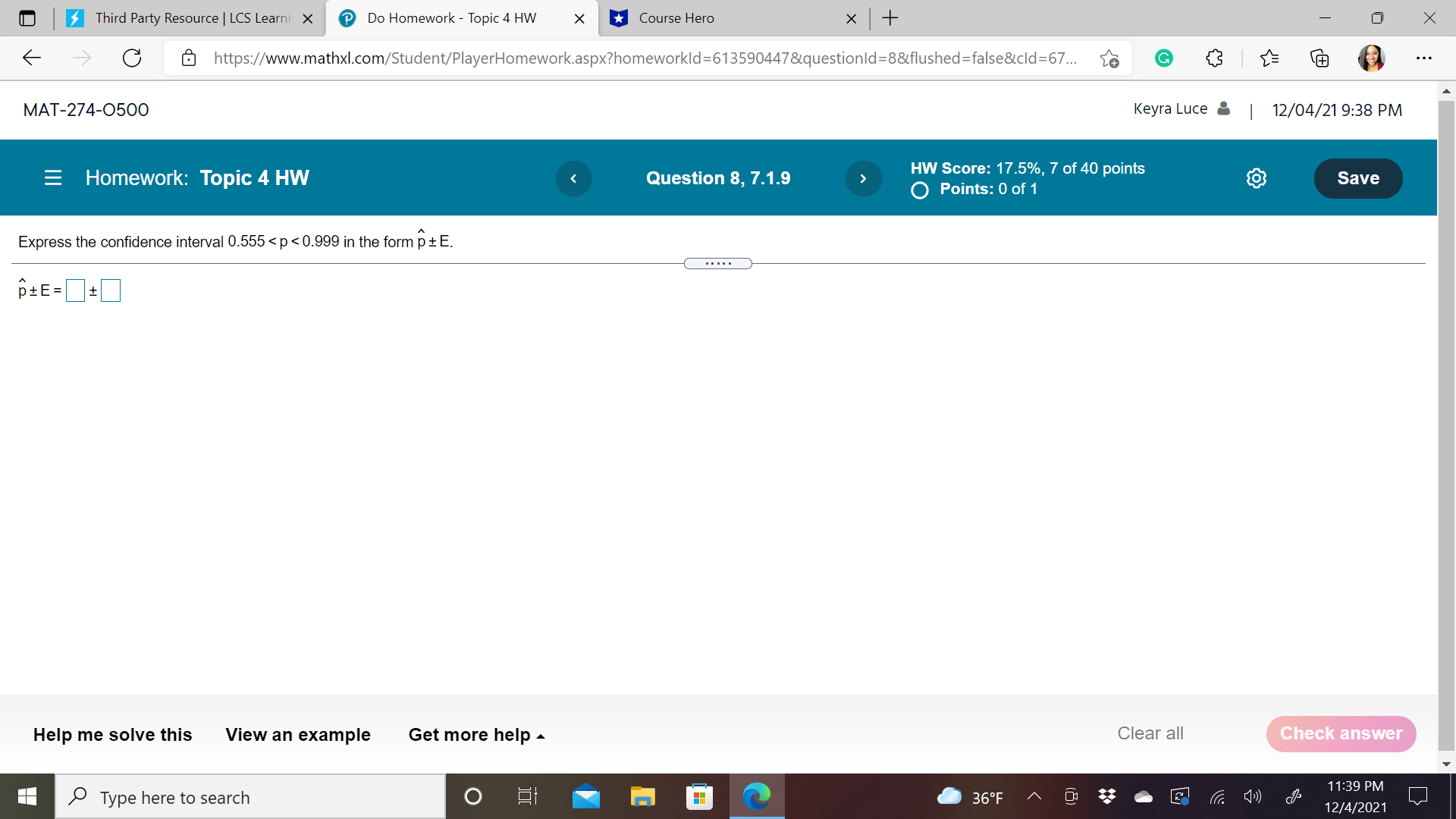  Third Party Resource | LCS Learni X Do Homework - Topic