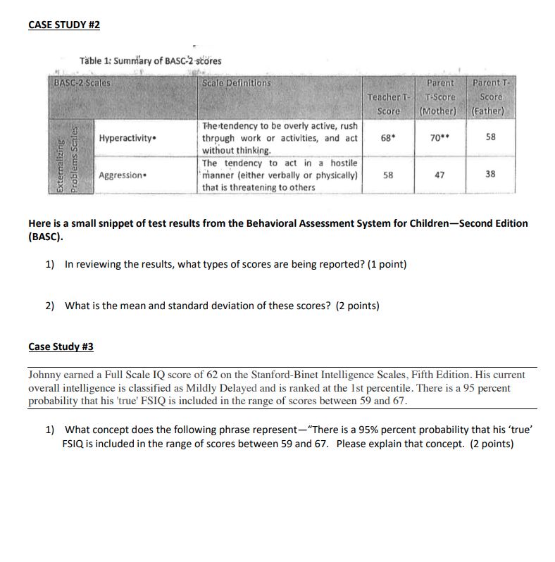 3 AND 4) CASE STUDY #1 STANFORD-BINET INTELLIGENCE SCALES- FIFTH EDITION (SB-V)