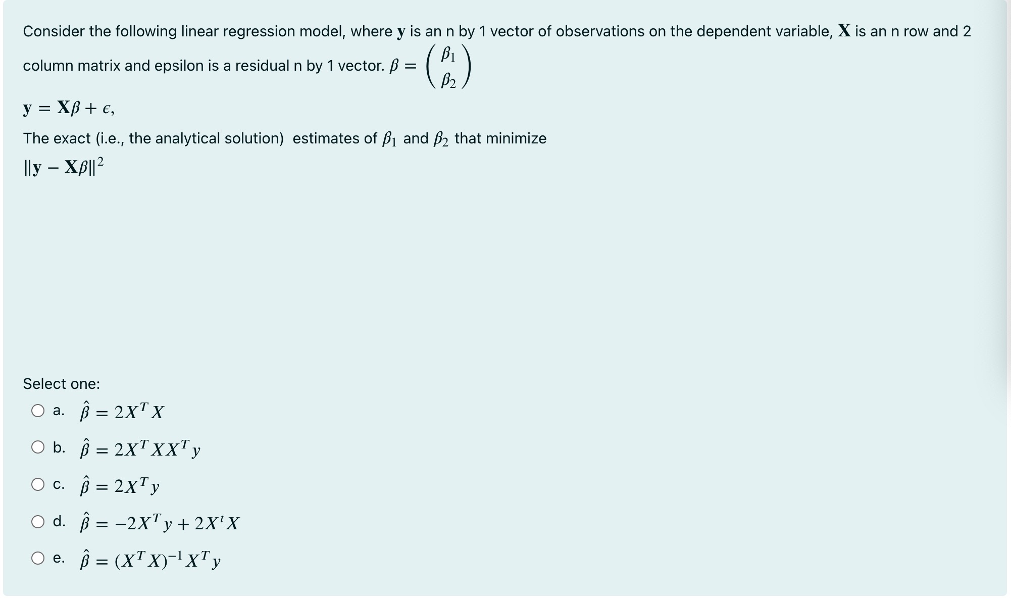 1 vector of observations on the dependent variable, X is an n