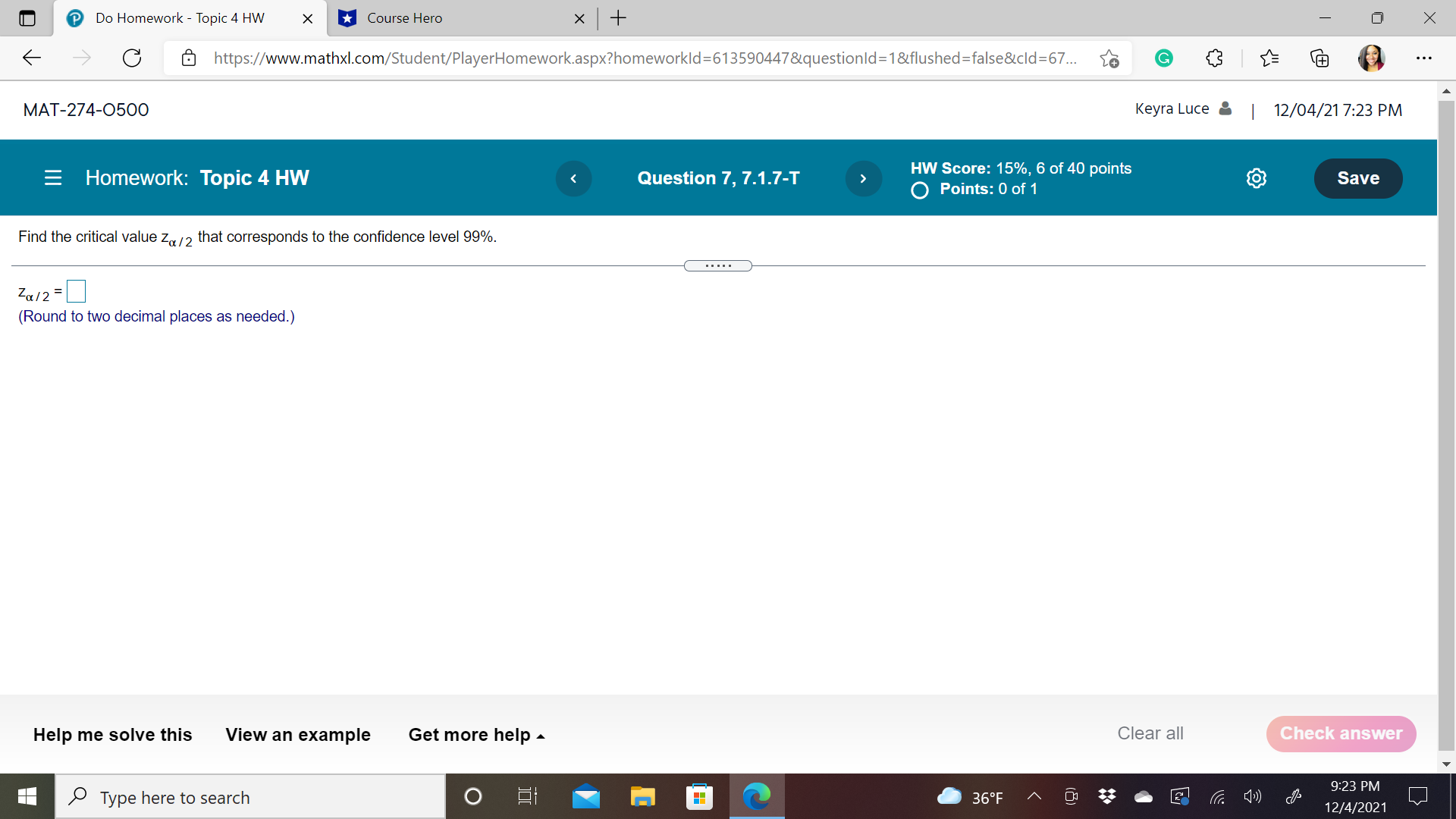  Do Homework - Topic 4 HW X *Course Hero X +