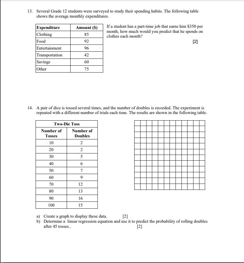 CHAPTER 1 TEST PREP 13. Several Grade [2 students were surveyed to