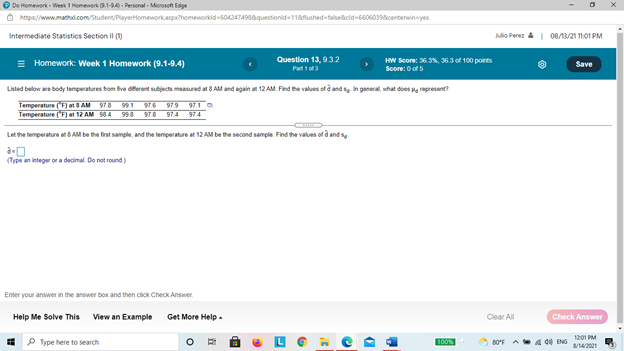 = 118flushed -fakebold =6505035 centerainayou Intermediate Statistics Section II (1) No Perez