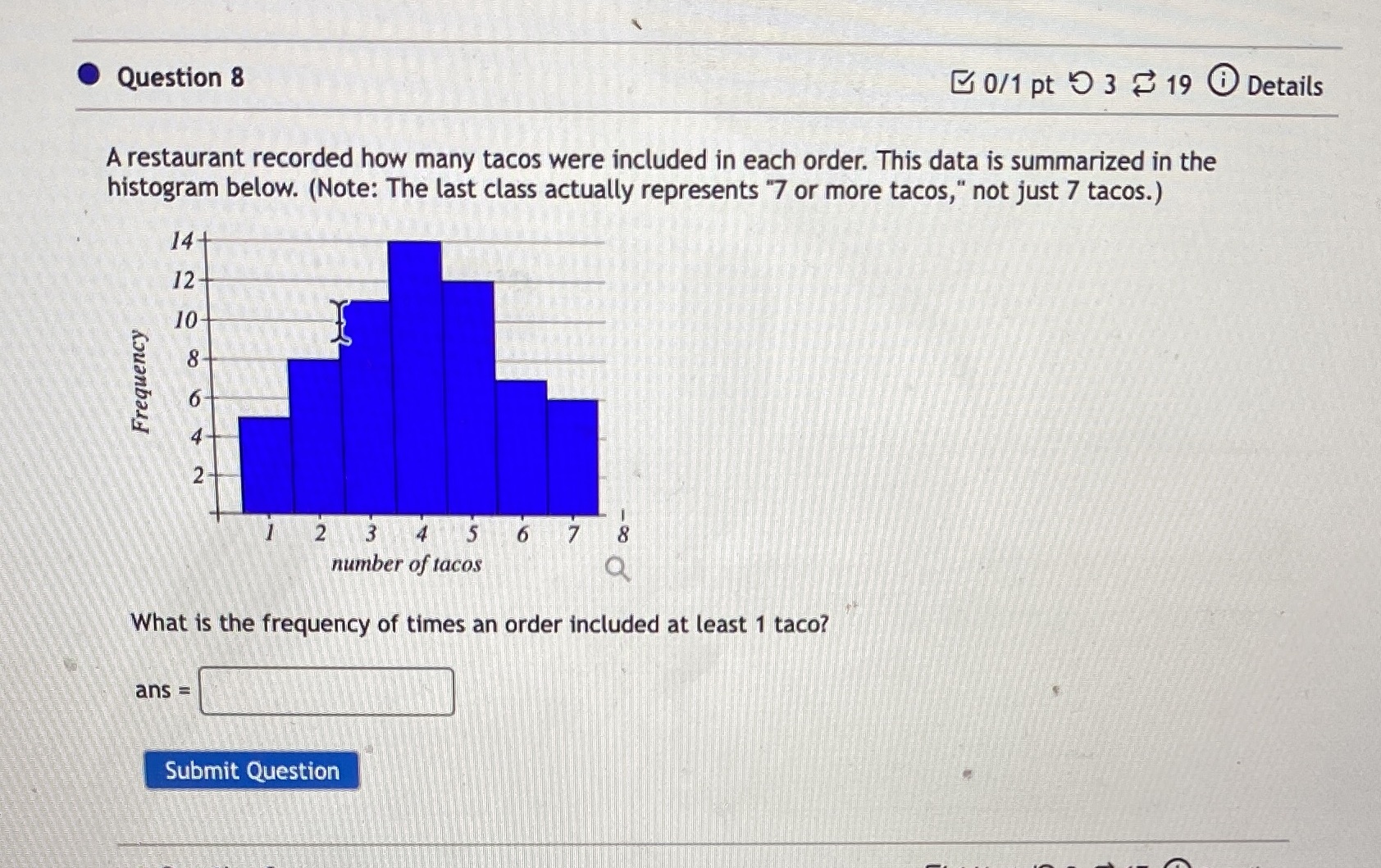  . Question 8 0/1 pt 9 3 $ 19 0 Details