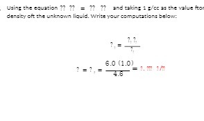 Using the equation ?! ?! = and taking 1 p/oo as