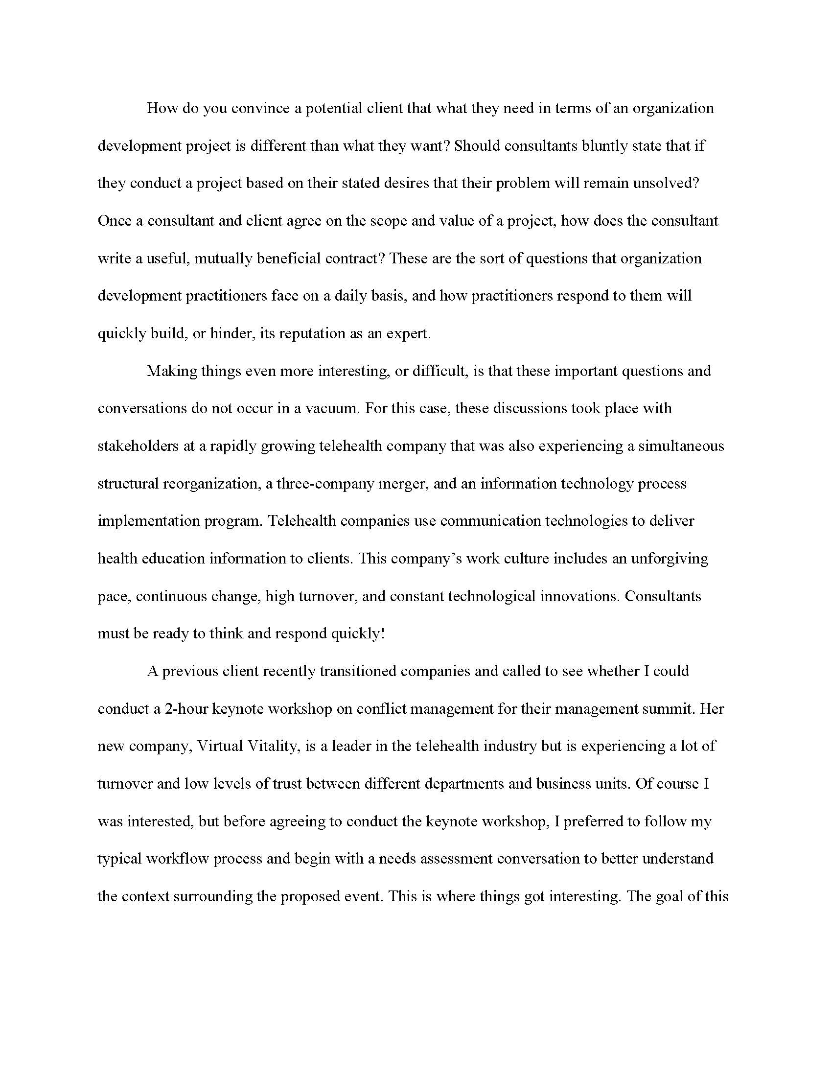 4. Review the attachment Chapter 6A - Foot Caught in the Door: