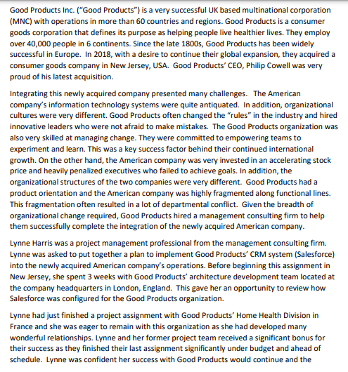 Please read the case study provided very carefully . And answer the