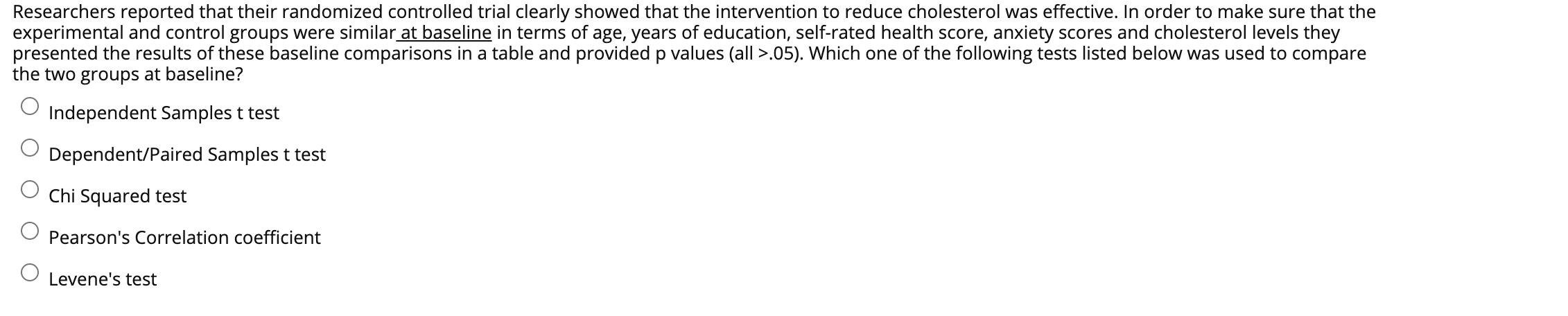 t test what are the seven things that should be included in
