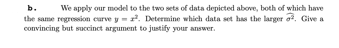 cenditional expected value of Y depends quadradically (rather than linearly) on the