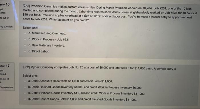 Very easy multiple choice questions. make sure to answer them all. stion