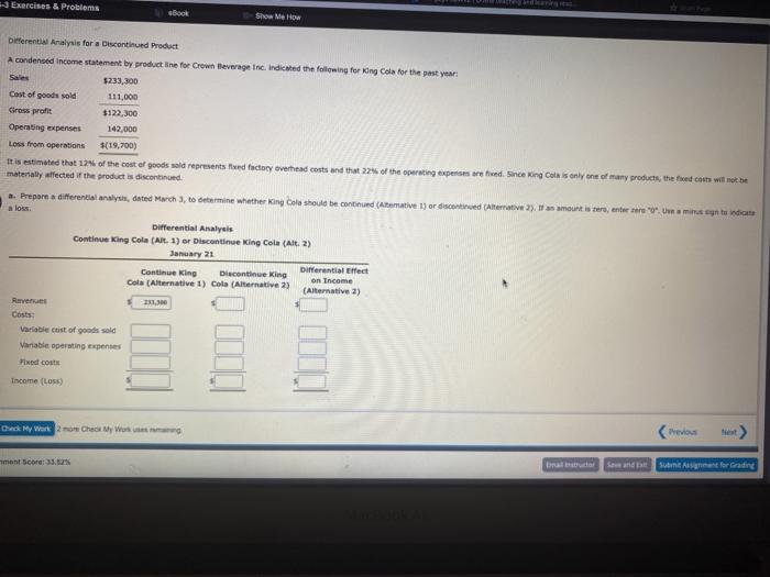  Exercises & Problems ebook Show Me How Differential Analysis for a