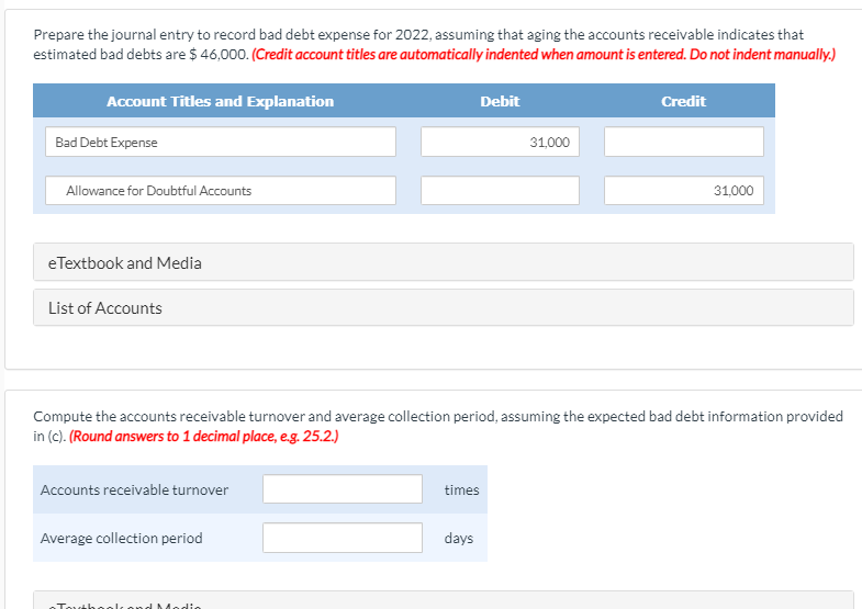 2022, the company had the following transactions related to receivables. 1. Sales