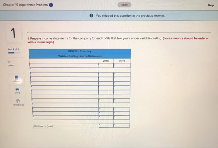 2 Required information [The following information applies to the questions displayed below!