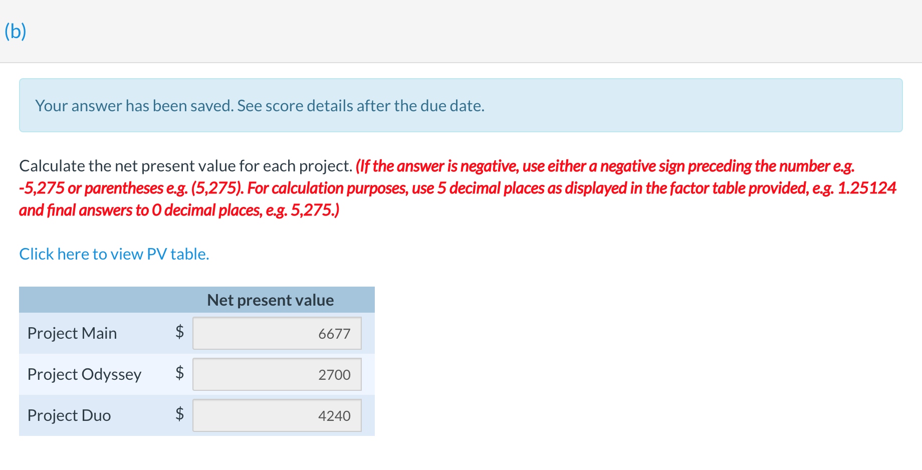 data on each project are as follows: Capital investment: $171,000 $182,400 $220,000