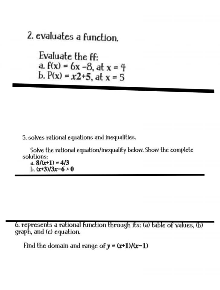 Hi, need some help. Thank you. 2. evaluates a function. Evaluate the