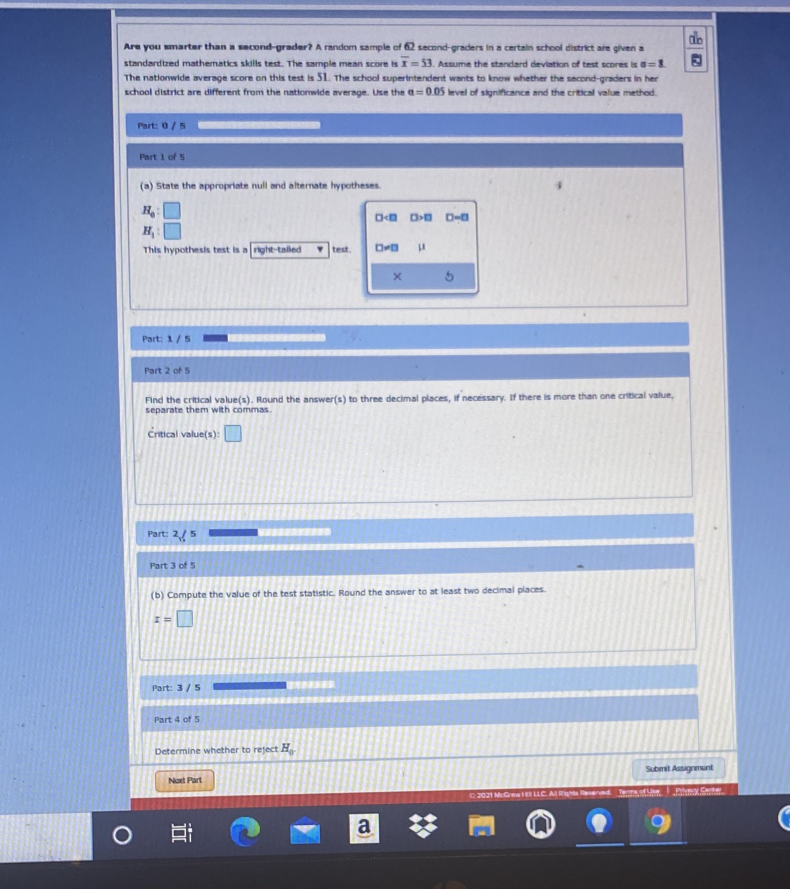 Are you smarter than a second-grader? A random sample of 62