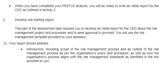  When you have completed your PESTLE analysis, you will be ready