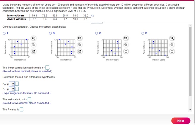 Please help me solve each part of the problem below Listed below
