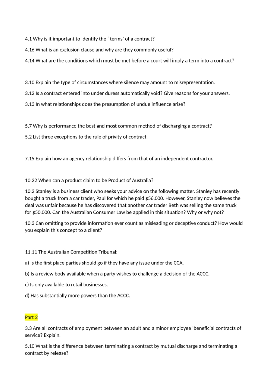 please answer these questions 4.1 Why is it important to identify the