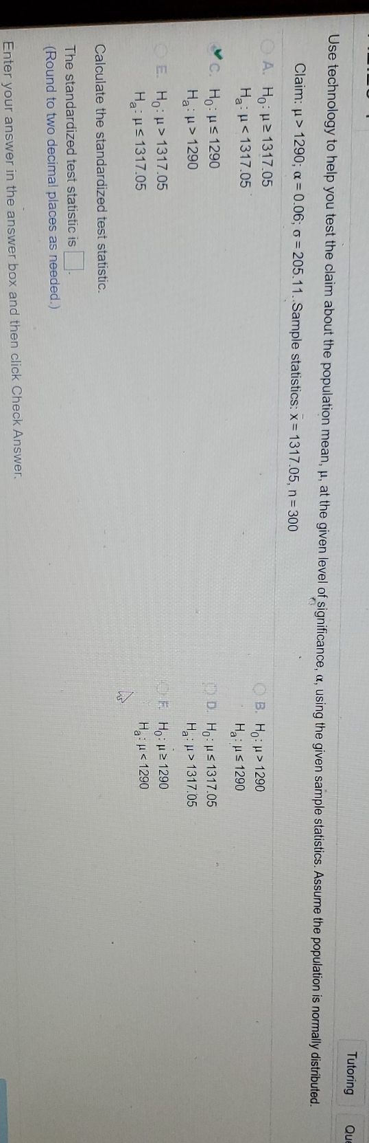 thanks for your help Tutoring QU Use technology to help you test