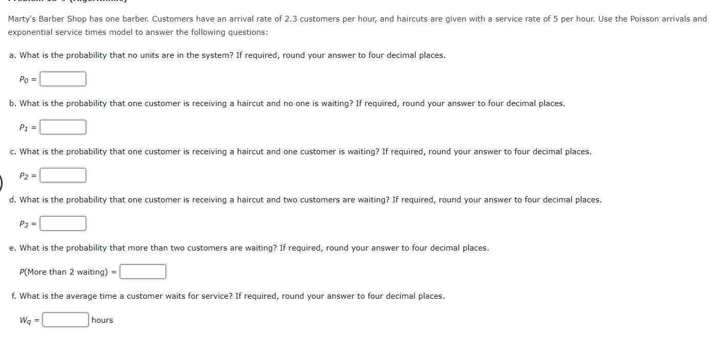 . .__._... __ _ '._.:_.._......_, Marty's Barber Shop has one barber.