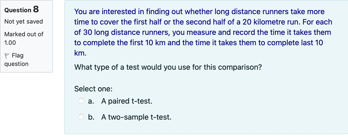 the assumptions met? Select the best answer. Select one: h a. No,