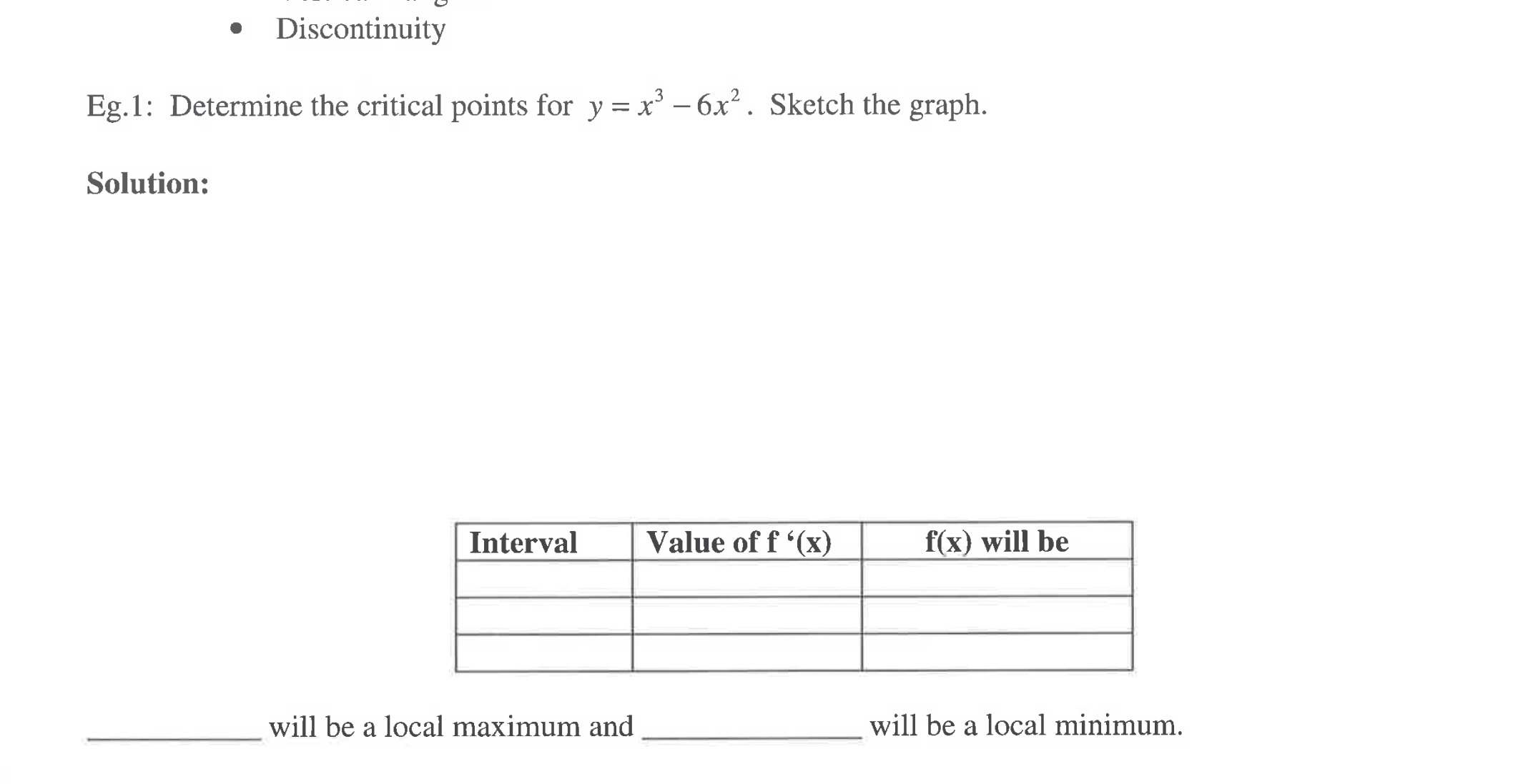 then Ie: As x increases, A function is decreasing on a particular