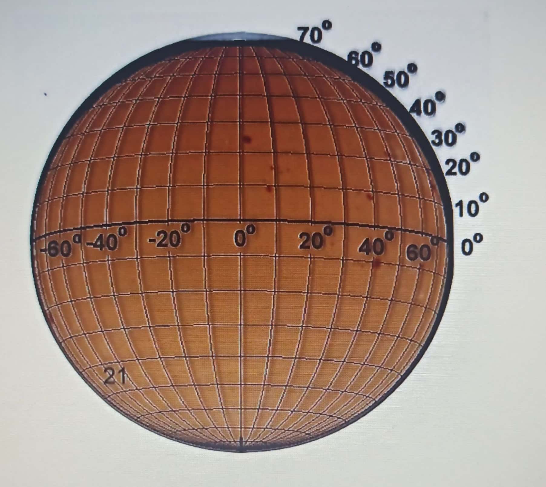 Moon shows a crater 200 km across, but the crater is only