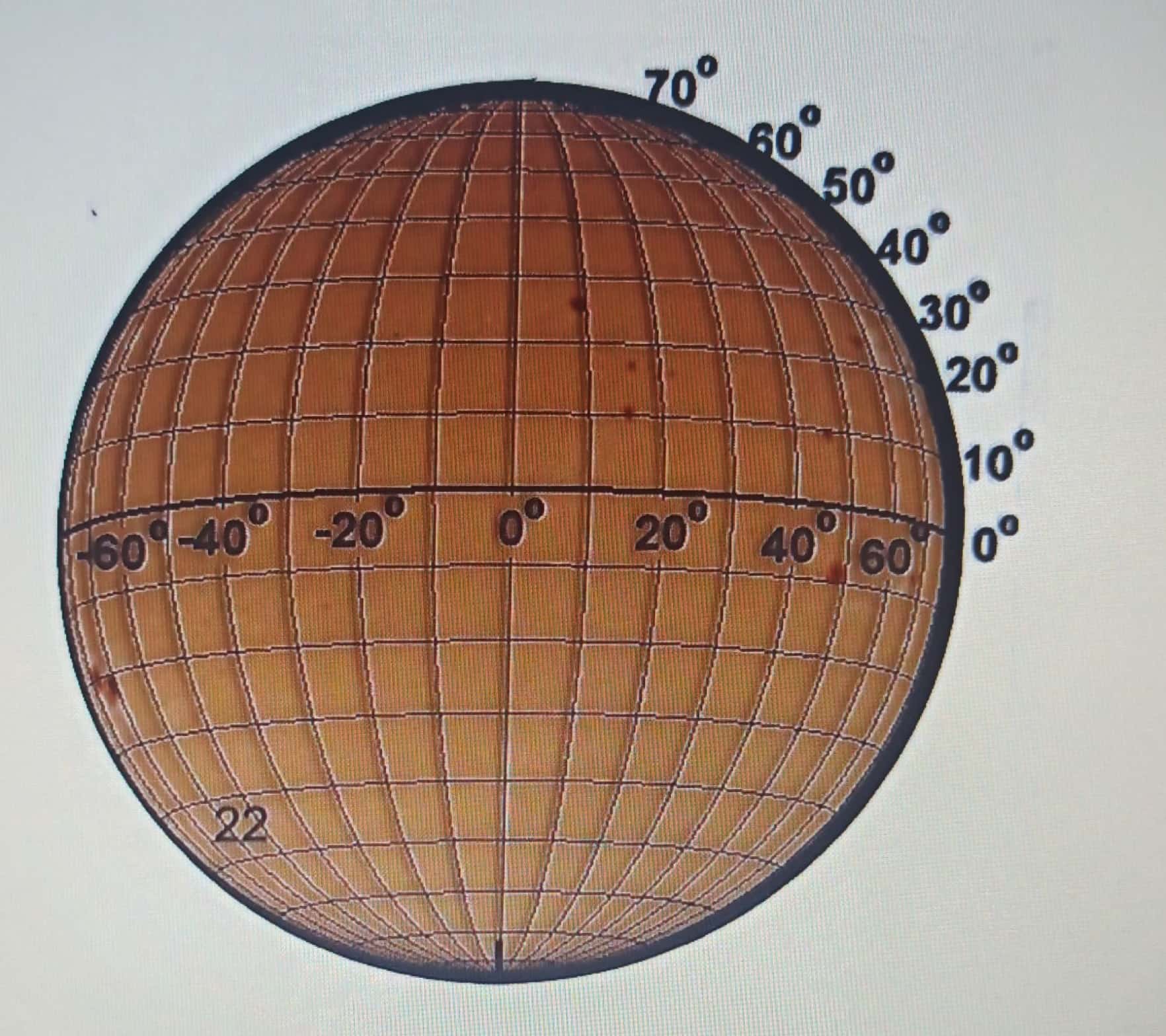 50 mm across in the photo, then the image scale is 200