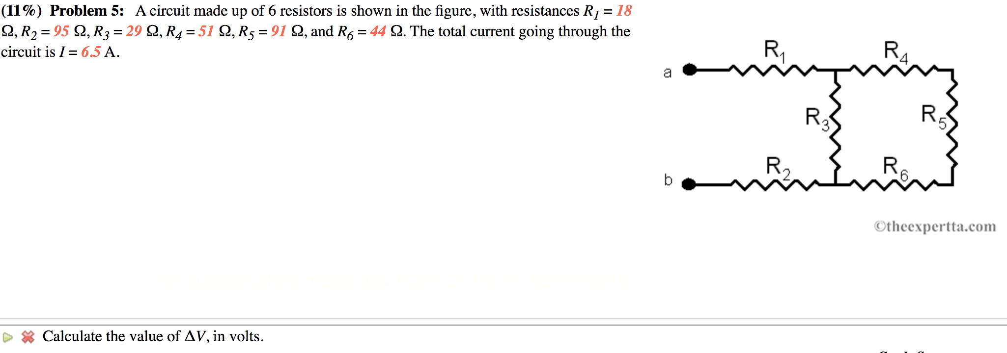 Please explain the steps. (11%) Problem 5: A circuit made up of