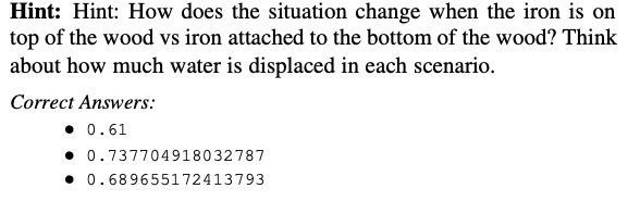 Hint: Hint: How does the situation change when the iron is